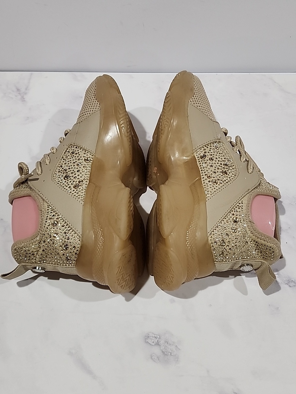 Steve Madde Maxima Rhinestone Tan Shoes - Picture 4 of 7